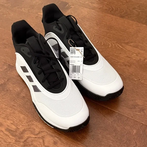 Adidas Men's Black and White Athletic Sneakers - Picture 3 of 4